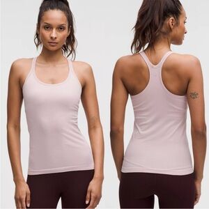 EUC Lululemon Ebb To Street Tank *Light Support  B/C Cup Pink Haze Size 8